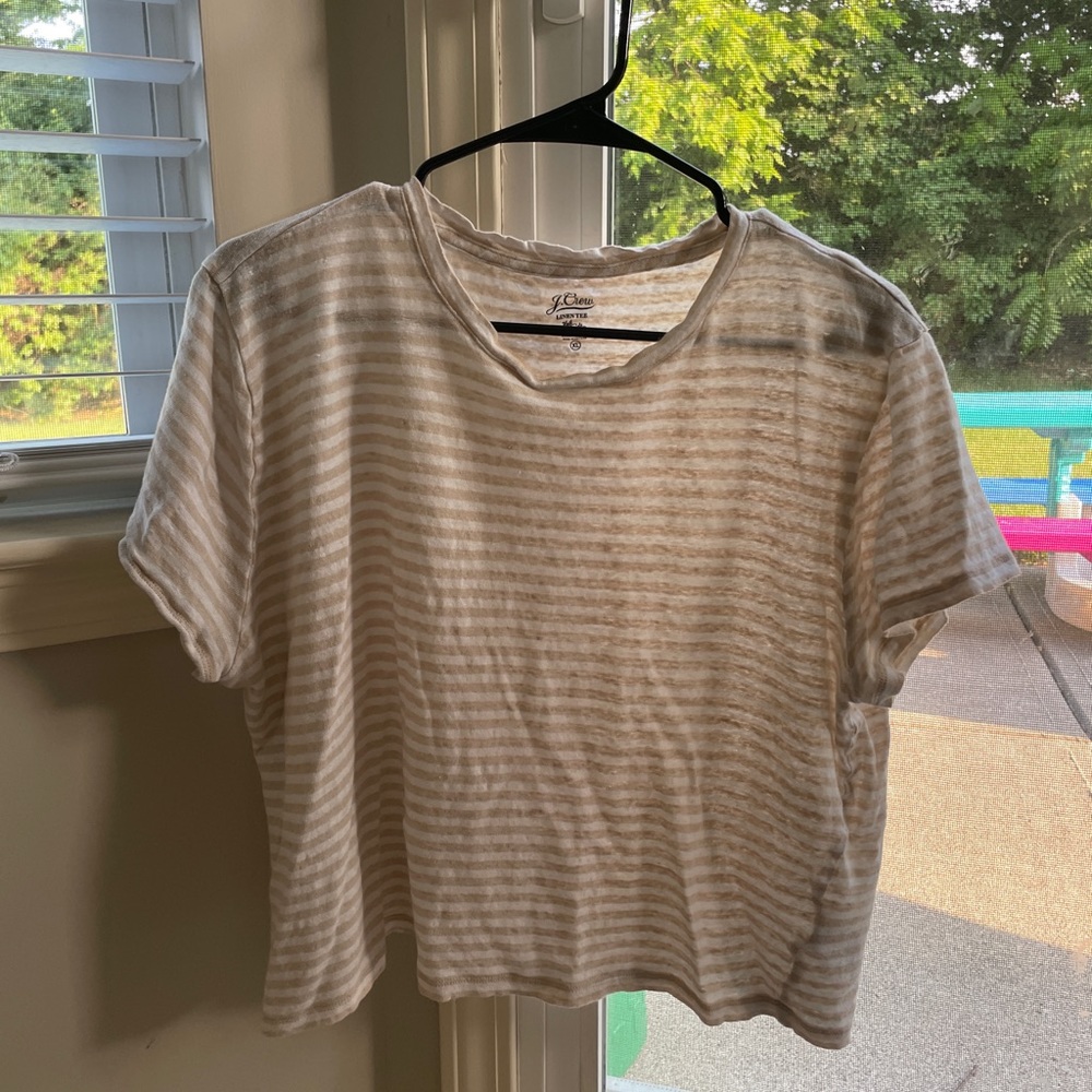 J Crew Linen Blend T-Shirt Size XL